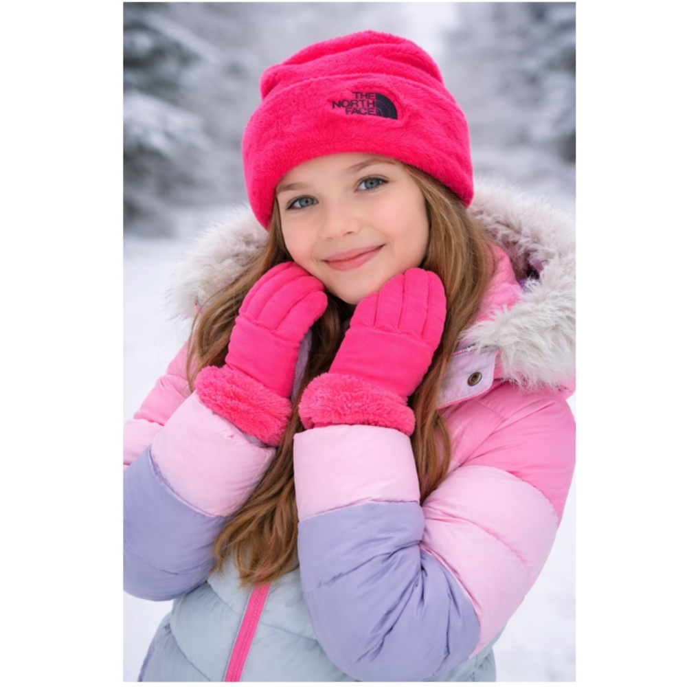North Face Youth Atomic Pink Osito Thermal Beanie NWT (Beanie Only)
